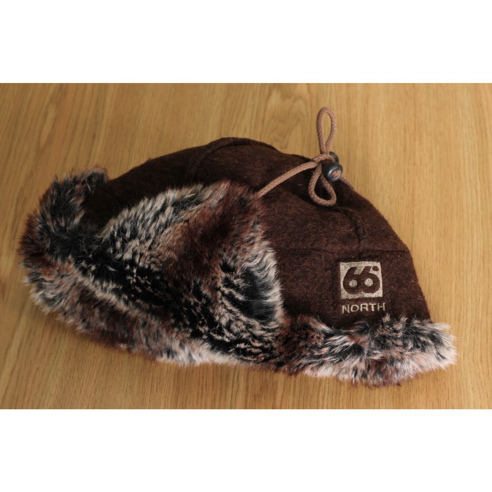 Vintage 66 NORTH ICELAND Kaldi Arctic Hat Trapper Wool Polyester Size 1 Brown Unisex Adults Wool Polyester Outdoor 90s Hats Mens Womens Boys Girls Size ONE SIZE - 5 Thumbnail