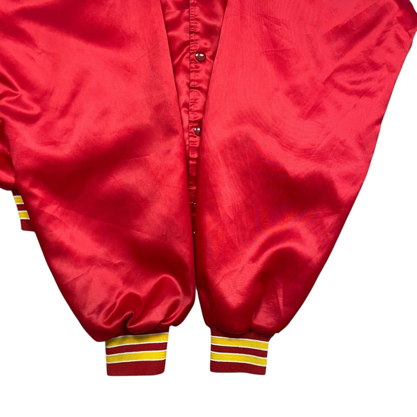NFL VTG 90s KANSAS CITY CHIEFS CHALK LINE SATIN BOMBER JACKET Size US XXL / EU 58 / 5 - 7 Thumbnail