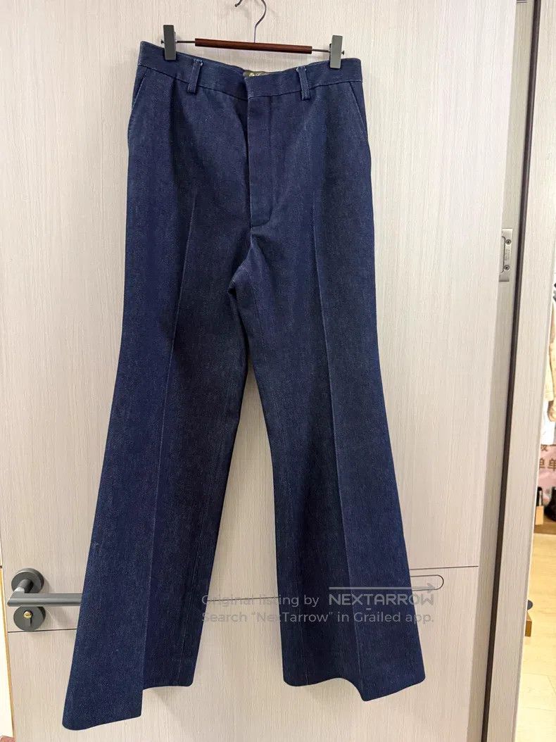 Loro Piana Loro Piana Solid Color Wide Leg Jeans - Cotton Size 28" / US 6 / IT 42 - 1 Thumbnail