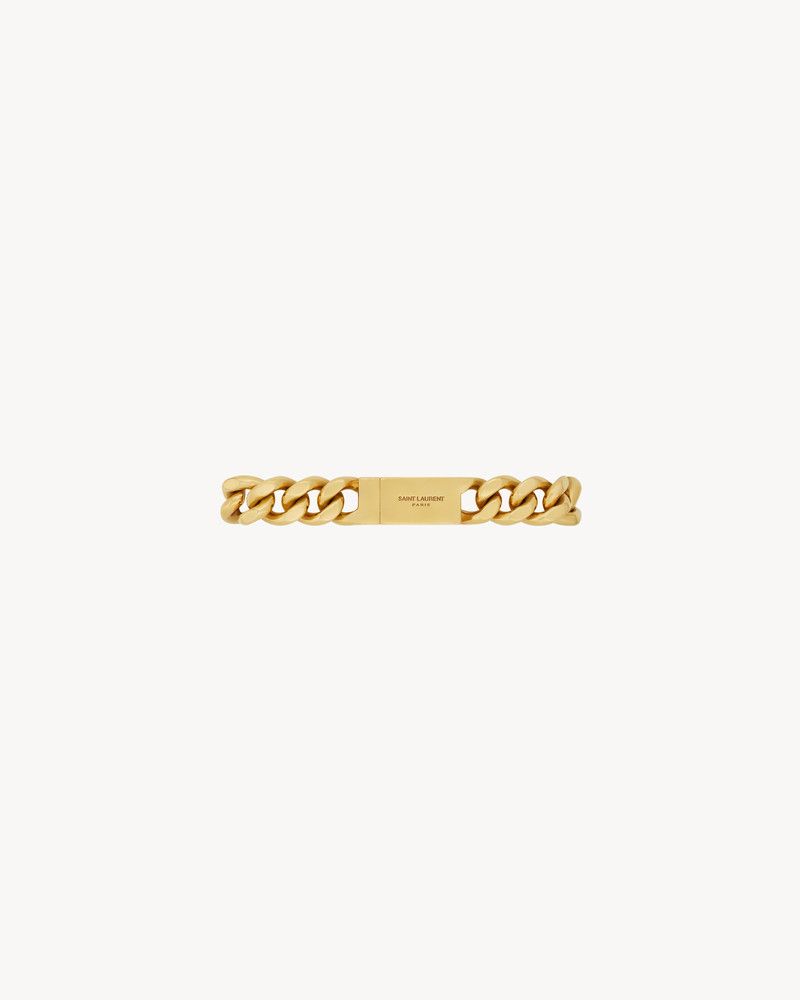 Saint Laurent Paris o1bcso1str0226 Size:L/Graduated Chain Bracelet in Golden Size ONE SIZE - 3 Thumbnail
