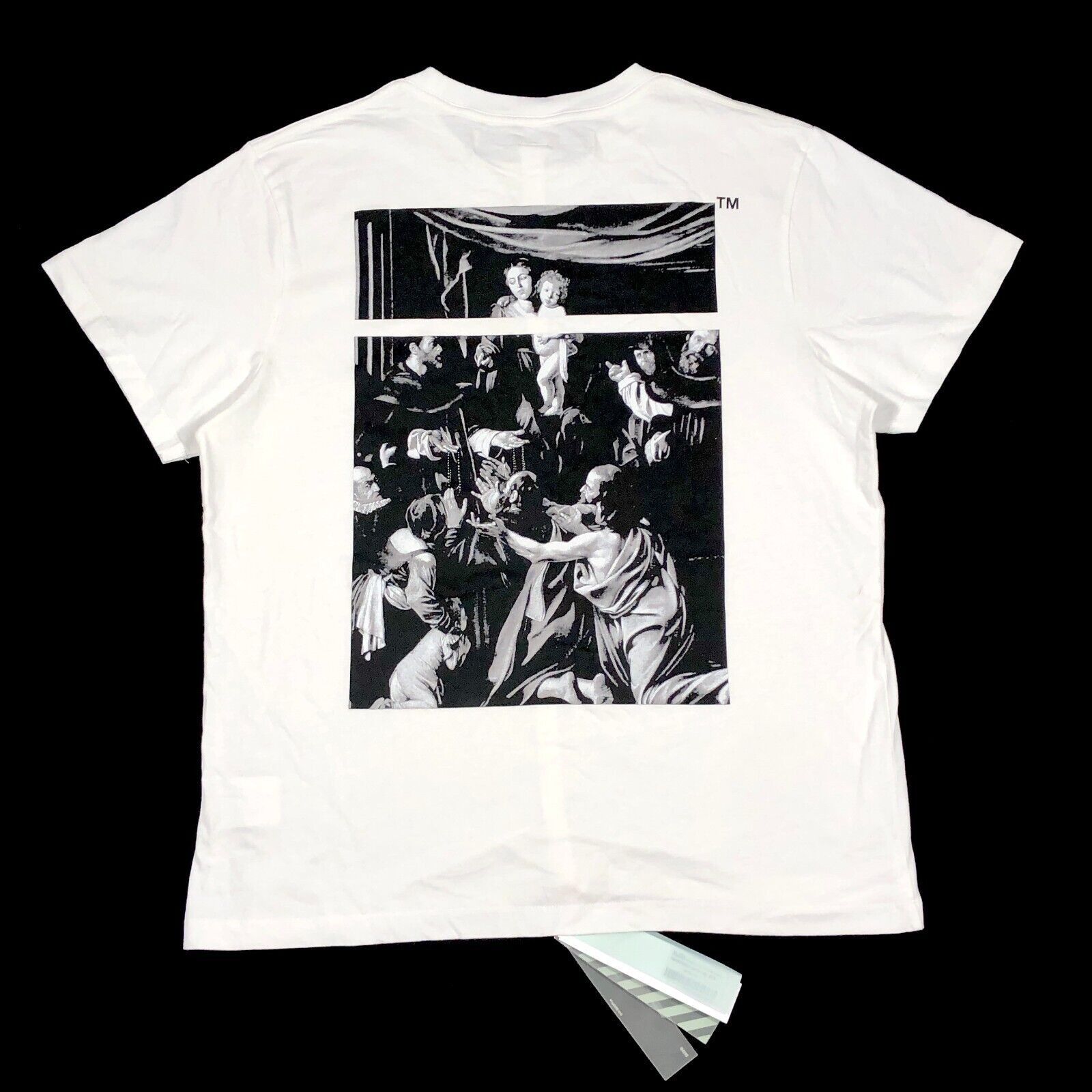 Off-White × Virgil Abloh New Off White Caravaggio Art Tee T Shirt Size XXS Oversized Size US XXS / EU 40 - 1 Thumbnail