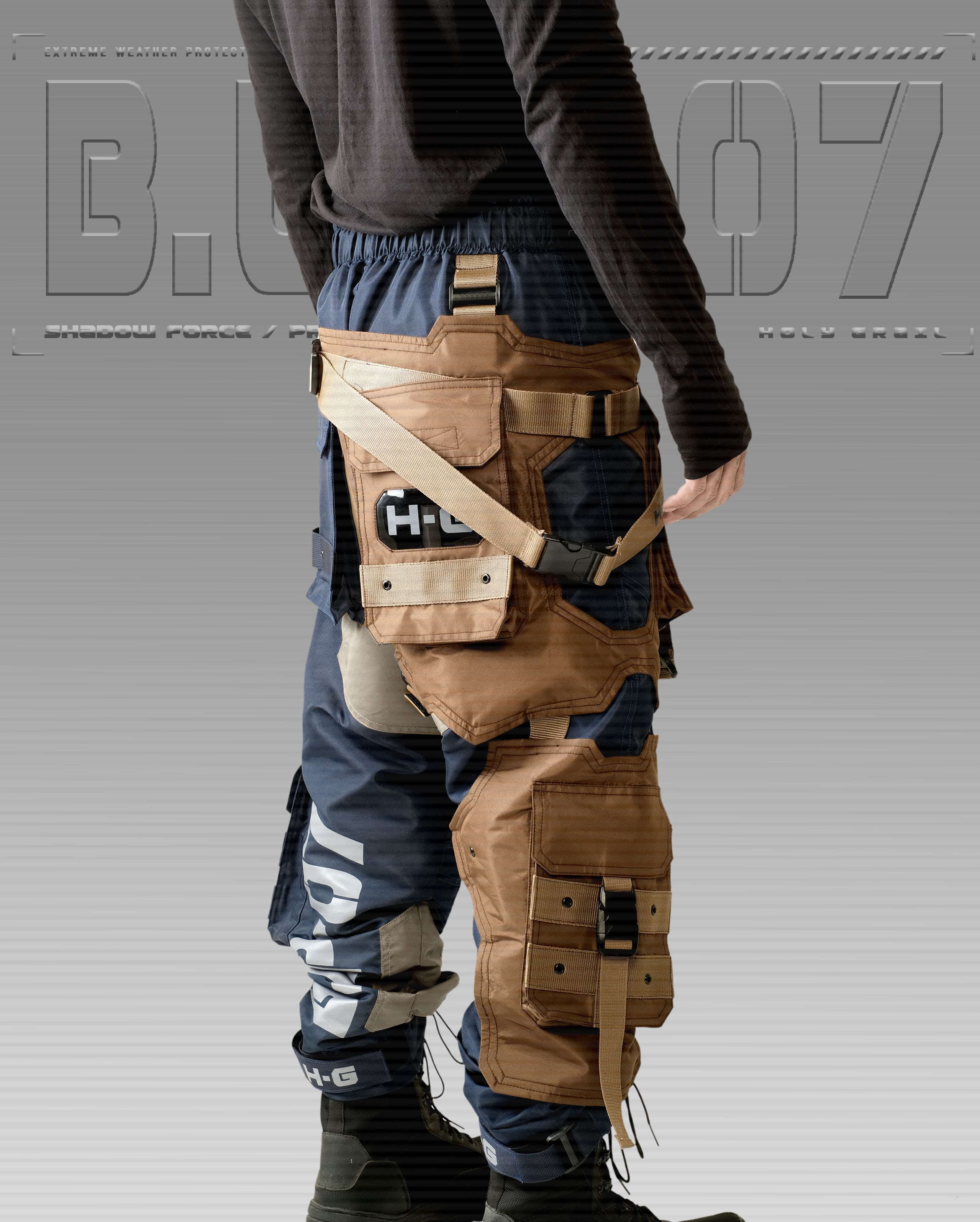 Hi Tec H-G PRO-TECH-TOR "SHADOW FORCE" TECHWEAR CYBERPUNK HOLYGRAIL Size US 34 / EU 50 - 3 Thumbnail