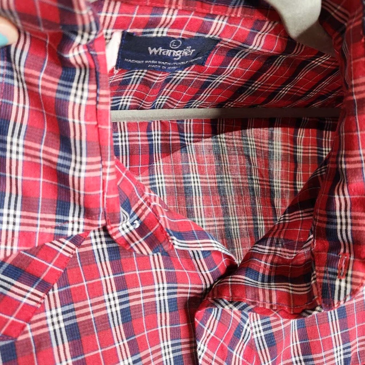 Wrangler VINTAGE Wrangler Pearl Snap Rockabilly Thin Button Shirt Flannel Large Size US L / EU 52-54 / 3 - 2 Thumbnail