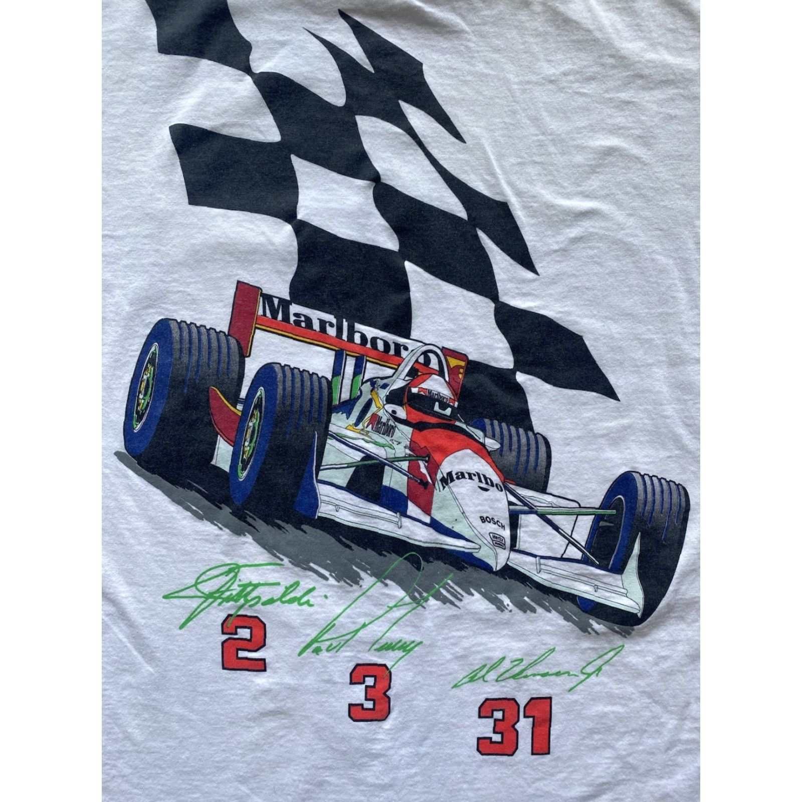 Fruit Of The Loom VINTAGE Marlboro World Championship Racing 1994 Milwaukee Shirt XL White Mens Short Sleeve T-Shirt/Fruit of the Loom Size US XL / EU 56 / 4 - 5 Thumbnail