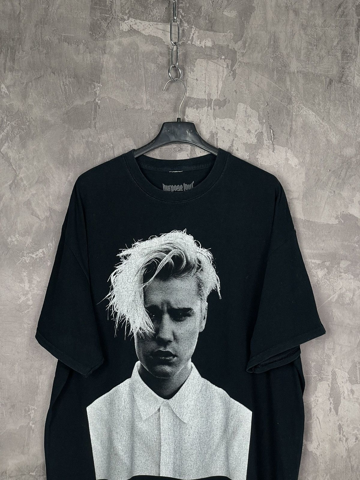 Justin Bieber Purpose Tour T Shirt Big Face Logo Size XL - Tops