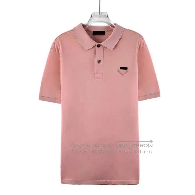 Prada Prada Men's Pink Cotton Polo Shirt. Size US M / EU 48-50 / 2 - 1 Thumbnail