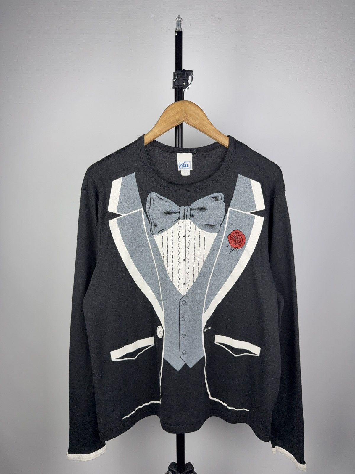 Japanese Brand VTG ❗️1980 Tuxedo Suit Graphic Long Sleeve Shirt Funny Print Size US L / EU 52-54 / 3 - 1 Thumbnail