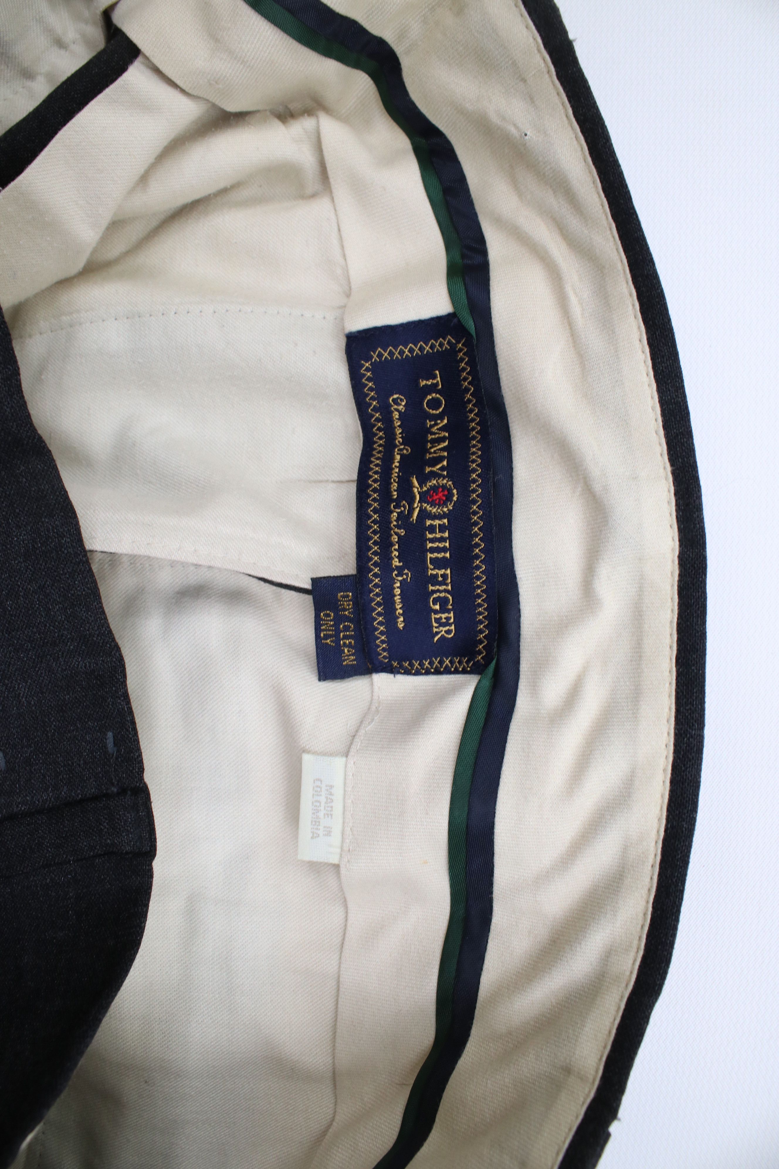 Tommy Hilfiger × Vintage Vintage 90s Tommy Hilfiger Cuffed Chino Pants Charcoal Gray Size US 30 / EU 46 - 7 Thumbnail