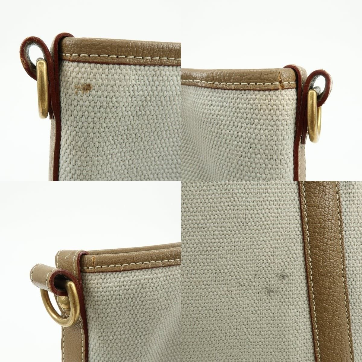 Louis Vuitton Louis Vuitton Antigua Poaplum GM Canvas & Leather Tote White Size ONE SIZE - 6 Thumbnail