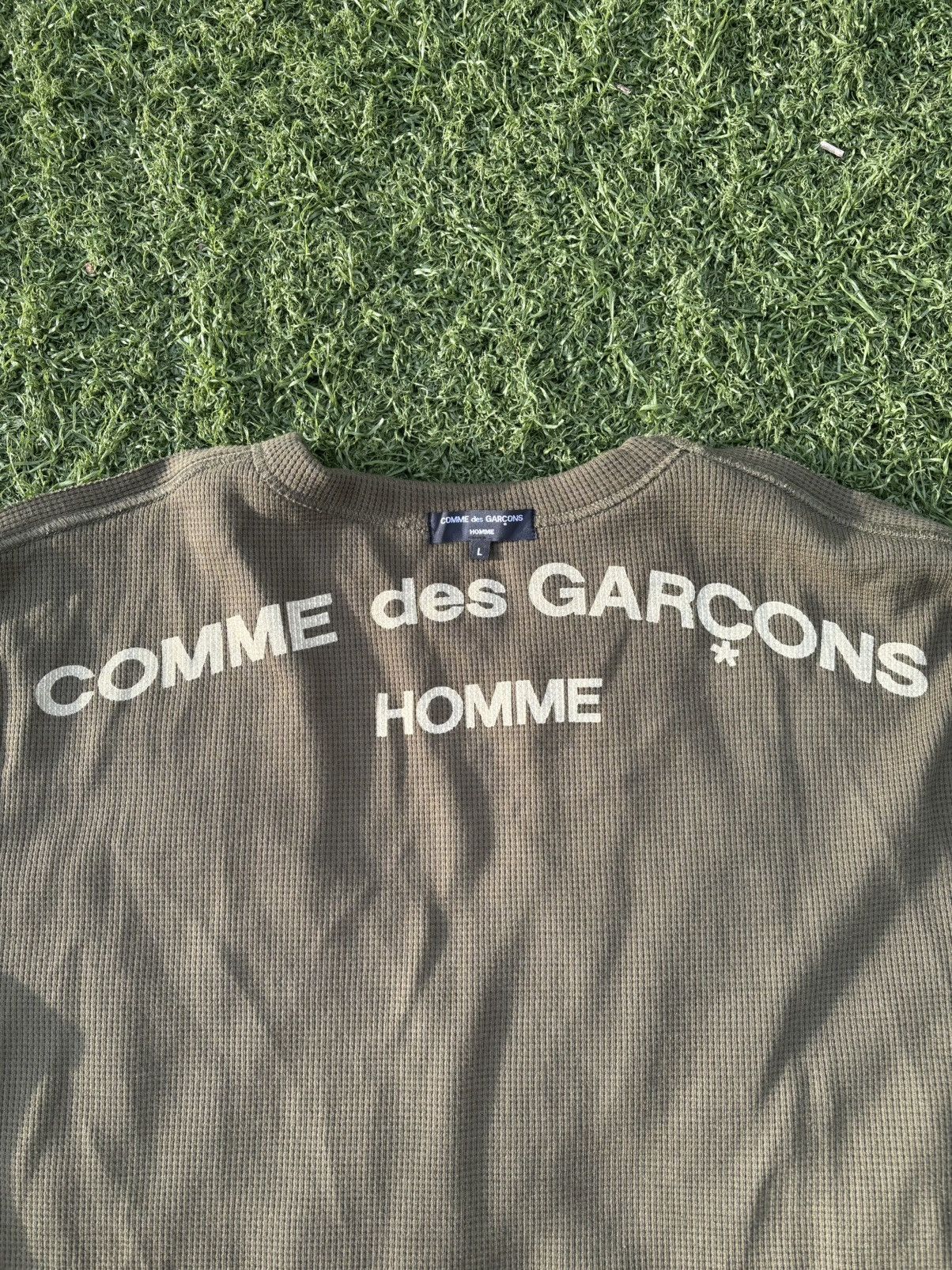Comme des Garcons Sweatshirt Crewneck Comme des Garcons Homme Olive Size US L / EU 52-54 / 3 - 3 Thumbnail