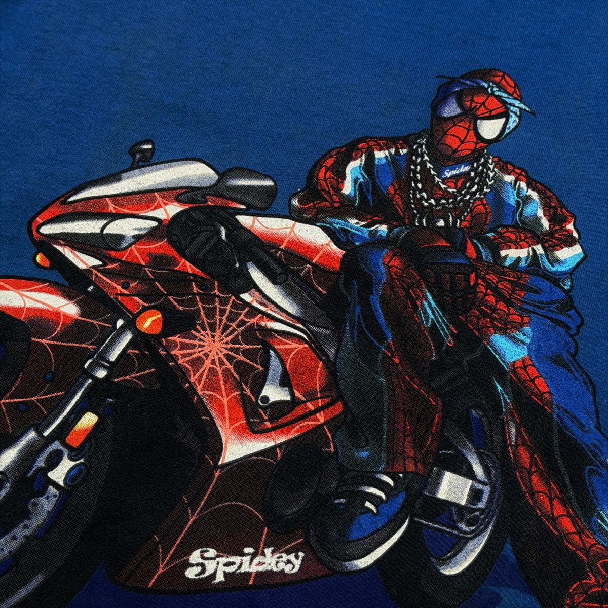 Marvel Comics Spider-Man Y2K Gangster Rider Very Rare Design Tee Marvel Size US L / EU 52-54 / 3 - 6 Thumbnail