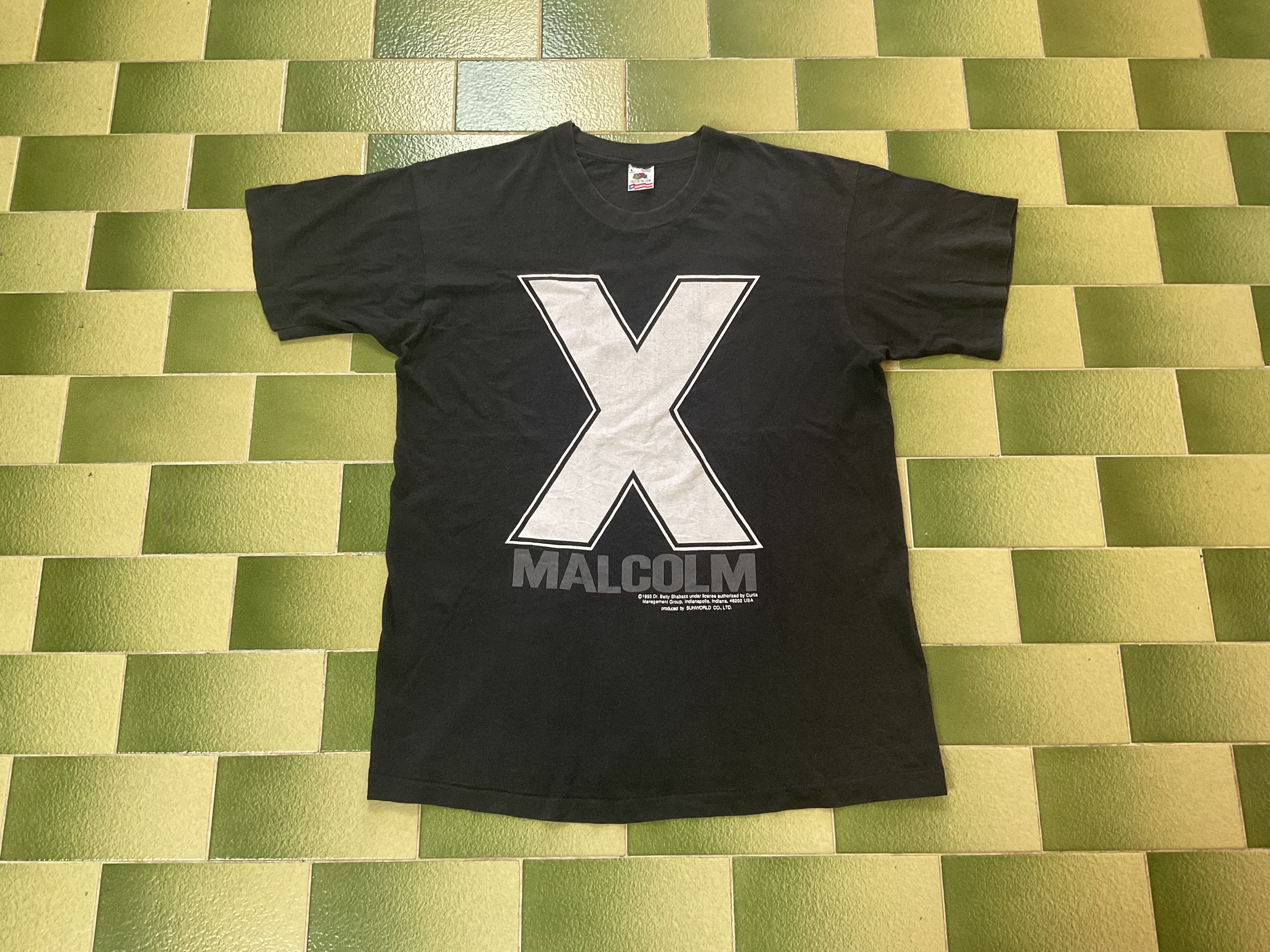 Fruit Of The Loom Vintage 90s Malcolm X T-Shirt 1993 Betty Shabazz Betty X Size US L / EU 52-54 / 3 - 1 Thumbnail