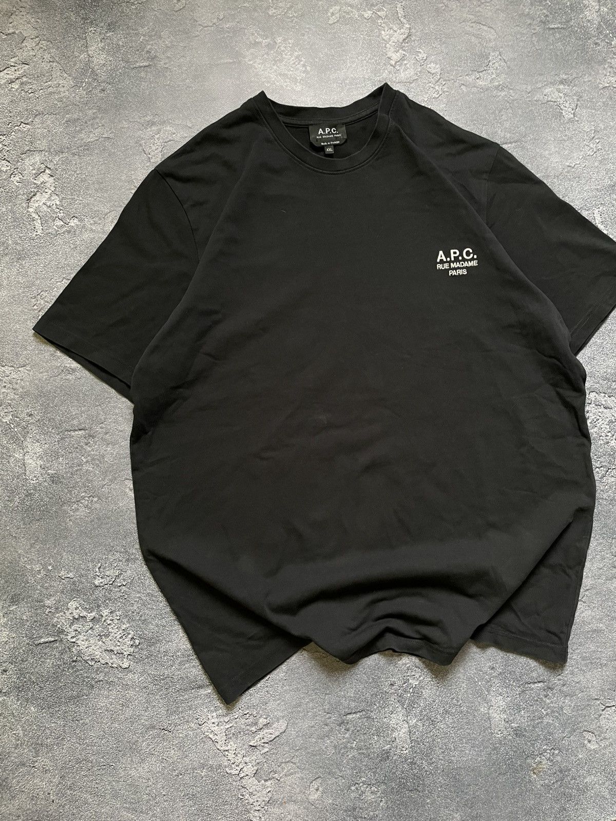 A.P.C. × Japanese Brand × Vintage Vintage A.P.C. Rue Madame Paris Mini Logo T Shirt Y2K Rare Size US XXL / EU 58 / 5 - 2 Thumbnail