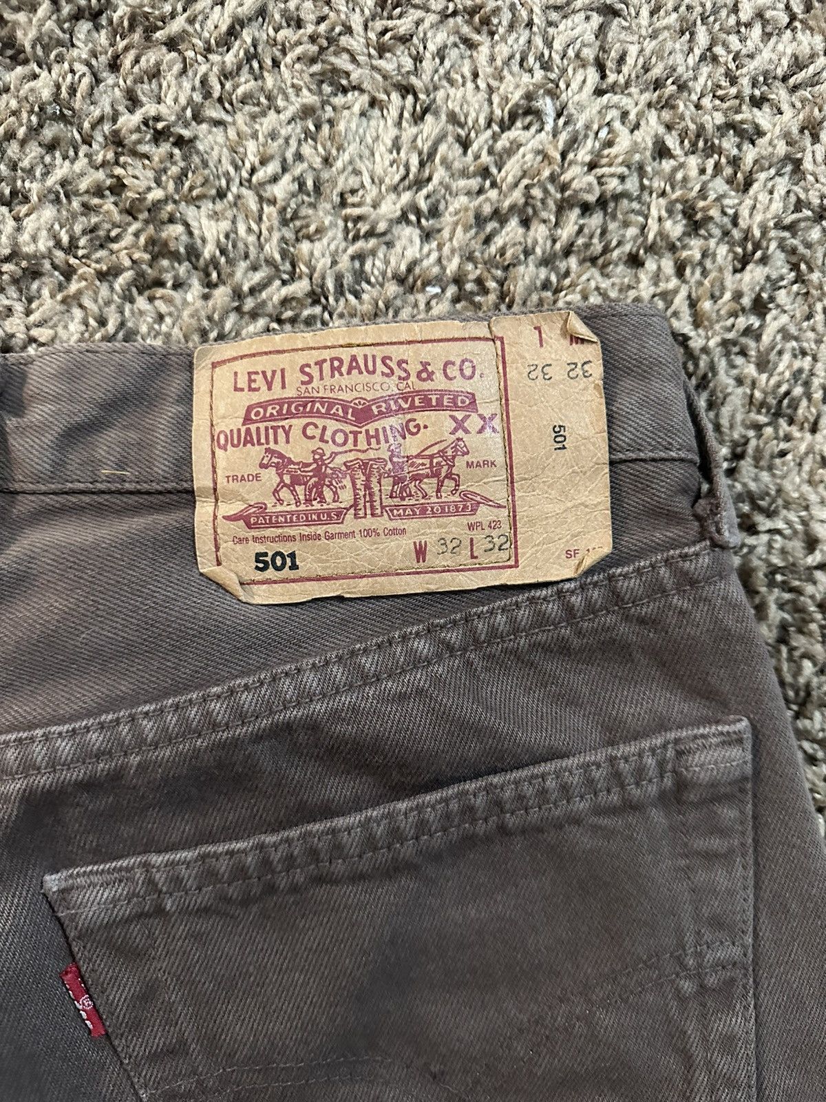 Levi's Vintage Clothing Levi’s 501 Brown Released Hem Jeans Size US 32 / EU 48 - 4 Thumbnail