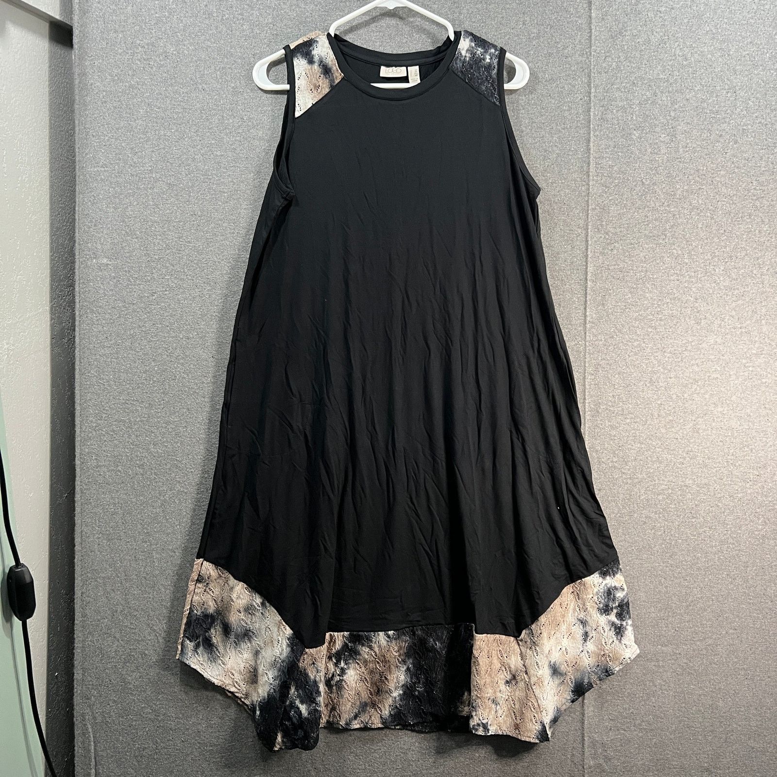 Other LOGO by Lori Goldstein Petite Rayon Dress with Tie-Dye Hem Size S / US 4 / IT 40 - 1 Thumbnail