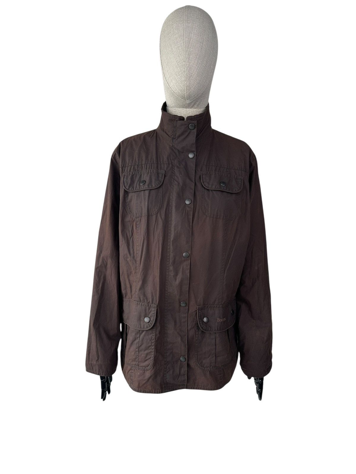 Barbour Ladies BARBOUR Flyweight Wax Utility Brown Coat Jacket UK 18 Size XL / US 12-14 / IT 48-50 - 2 Thumbnail