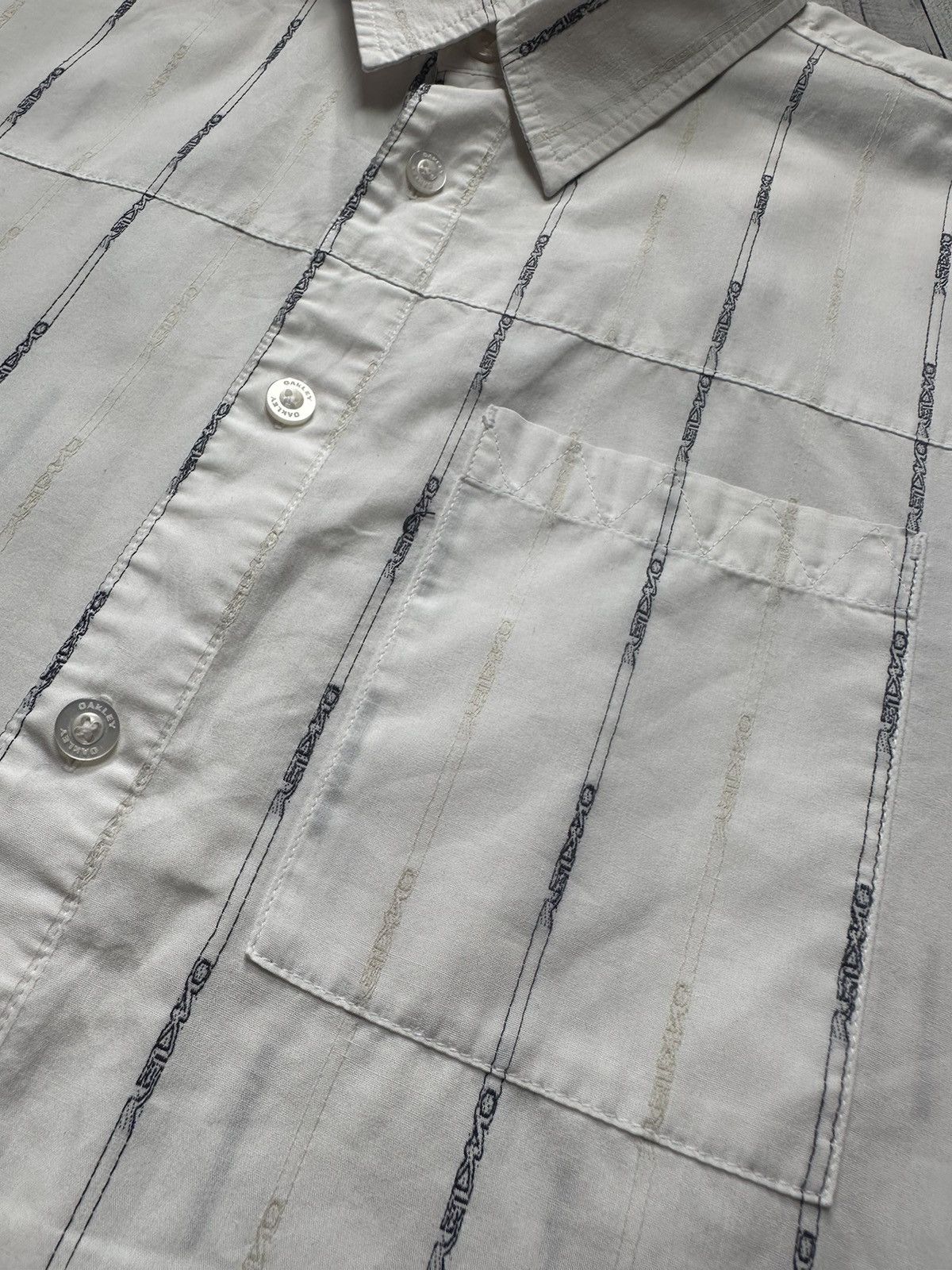 Oakley × Vintage Vintage Oakley shirt striped size Xl logo Size US XL / EU 56 / 4 - 3 Thumbnail