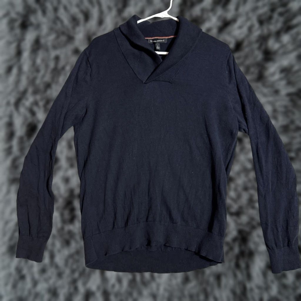Banana Republic VINTAGE Banana Republic Sweater Mens S Shawl Collar Preppy Minimalist City Outdoor All Seasons Knit Pullover Size US S / EU 44-46 / 1 - 1 Thumbnail