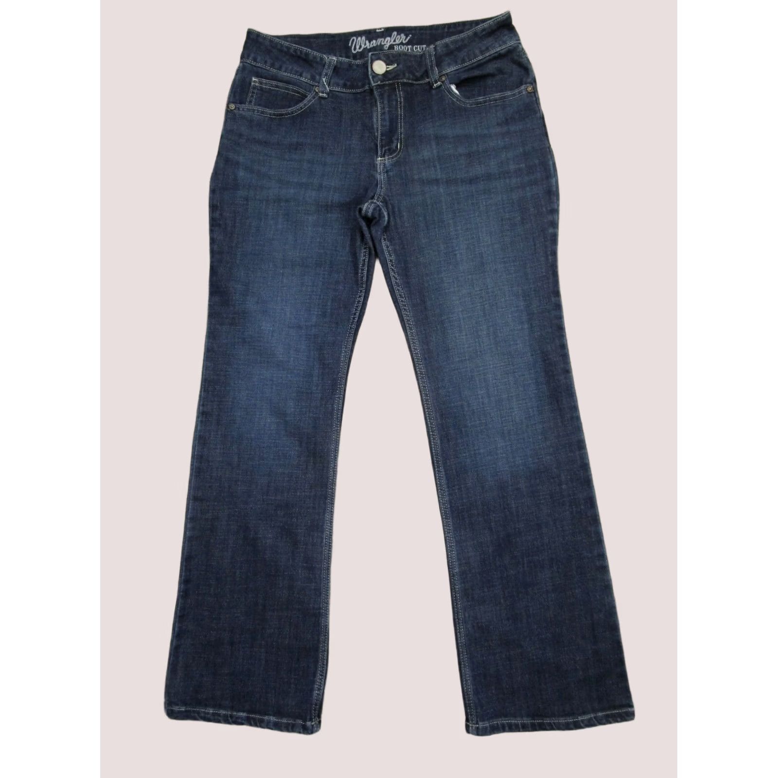 Wrangler Wrangler Jeans Women Bootcut Dark Wash 30 Blue 5-Pocket Denim Regular Waist 28 Inseam Jeans Size 30" / US 8 / IT 44 - 1 Thumbnail