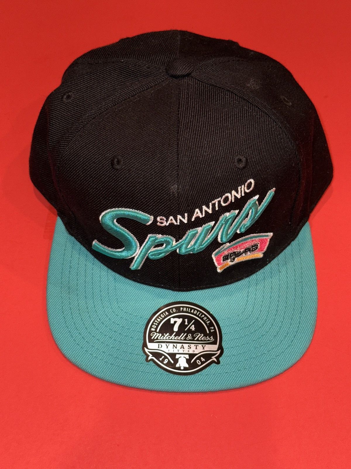 Mitchell & Ness San Antonio Spurs Mitchell & Ness NBA Fitted 7 1/4 Flat Hat Size ONE SIZE - 1 Thumbnail