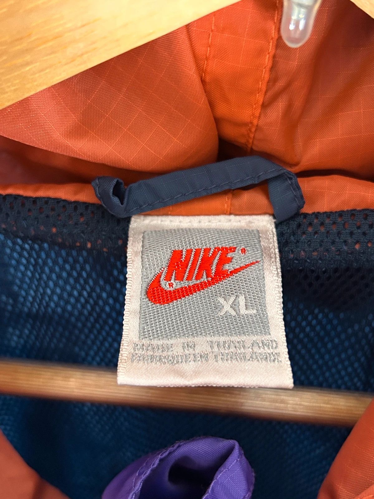 Nike × Vintage Nike vintage z lat 80s/90s anorak navy orange mini logo Size US XL / EU 56 / 4 - 8 Thumbnail