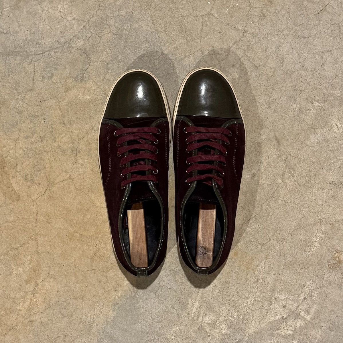 Lanvin Lanvin DBB1 Patent Leather Suede Cap Toe Sneakers US 10 Size US 10 / EU 43 - 11 Thumbnail