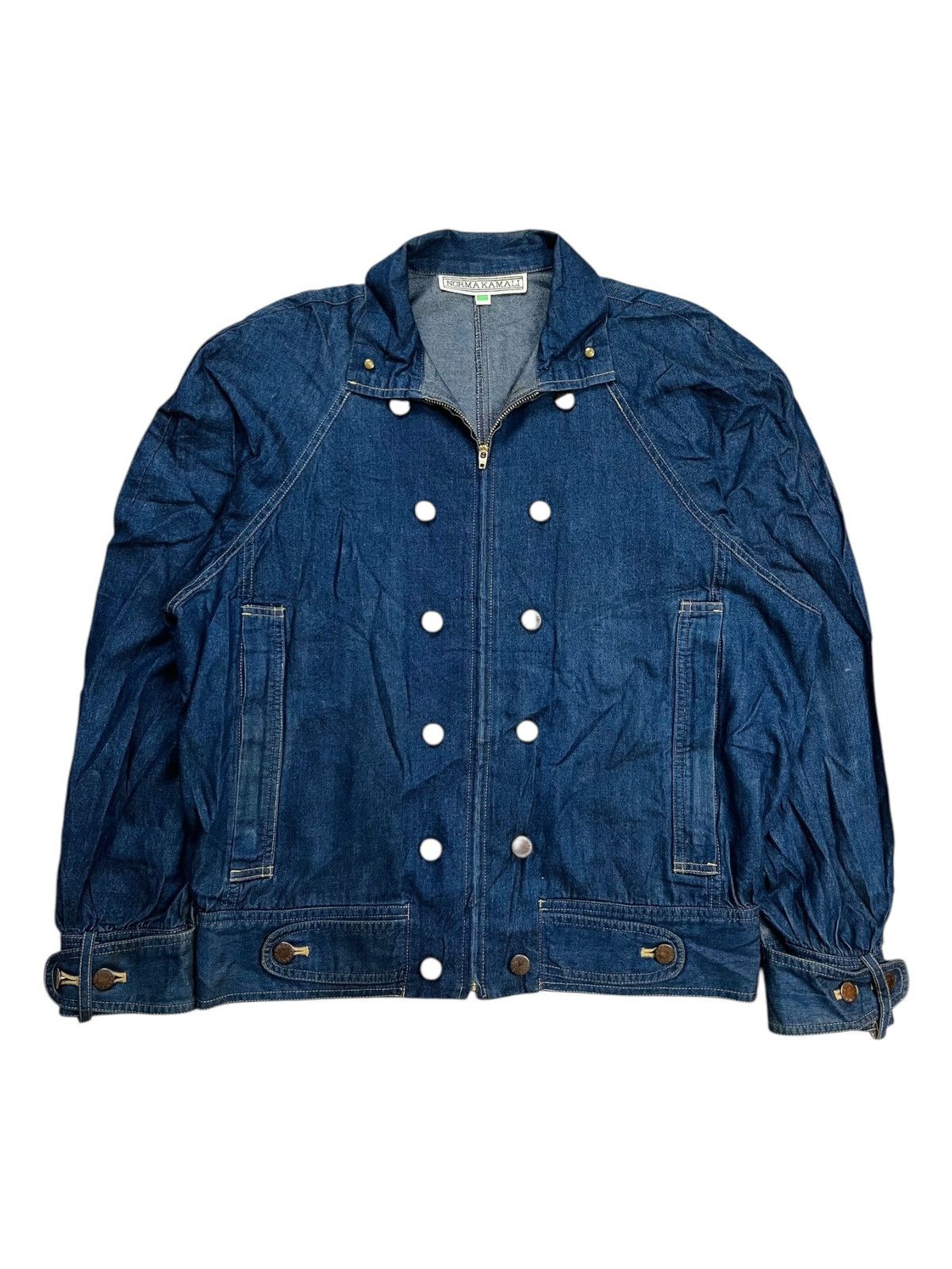 If Six Was Nine 1990s Norma Kamali - Napoleon Denim Jacket Size L / US 10 / IT 46 - 3 Thumbnail