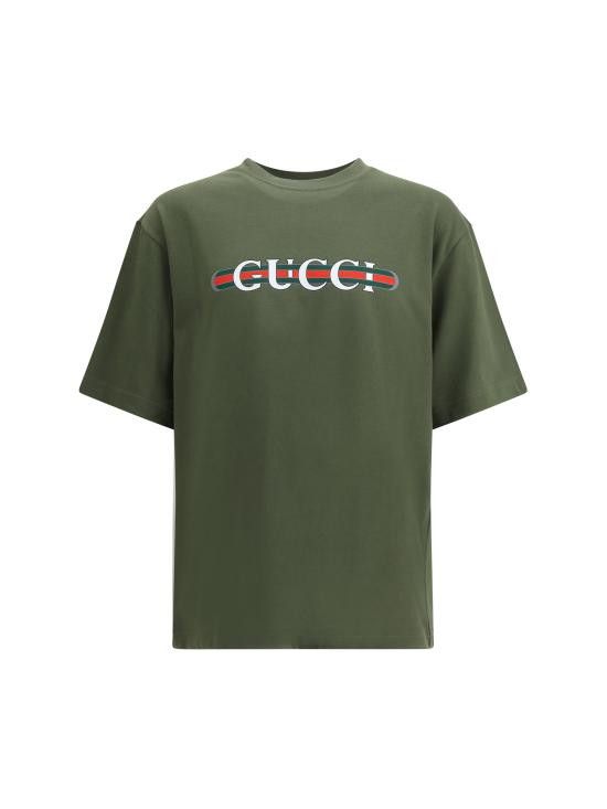 Gucci GUCCI Men T-Shirts 798115XJHDG 3450 GREEN Size US XS / EU 42 / 0 - 1 Thumbnail