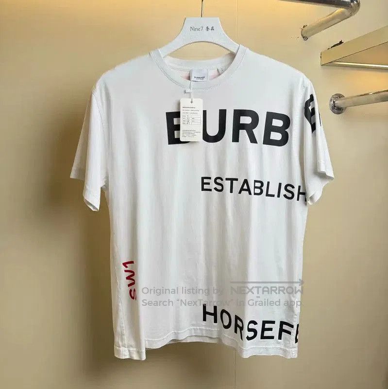 Burberry Burberry White Cotton Men's T. Size US S / EU 44-46 / 1 - 1 Thumbnail