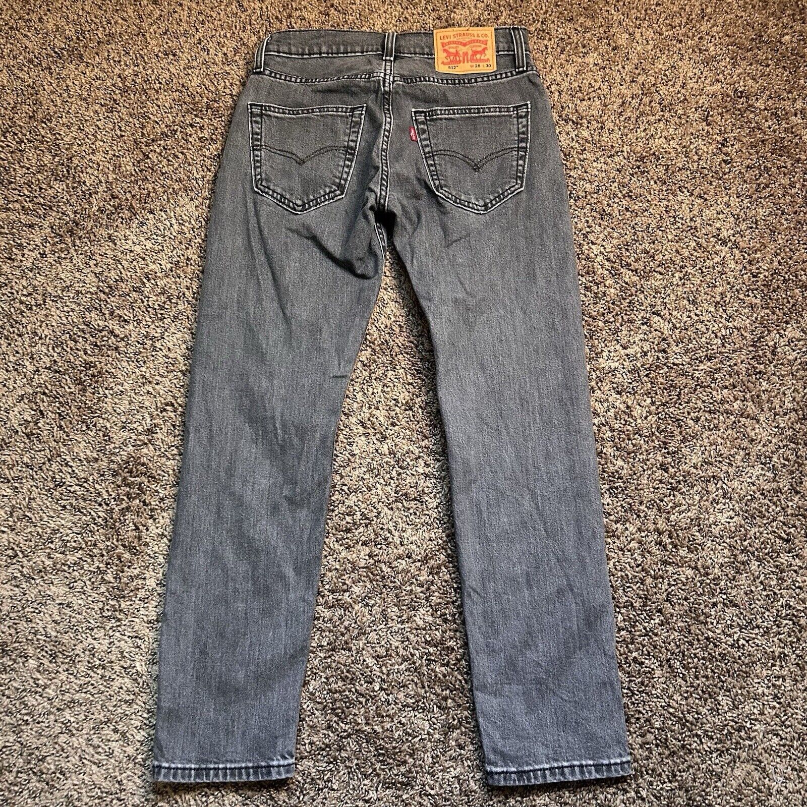 Levi's Levis 512 Jeans 28x30 Black/Grey Denim Slim Taper Fit Casual Size US 28 / EU 44 - 10 Thumbnail