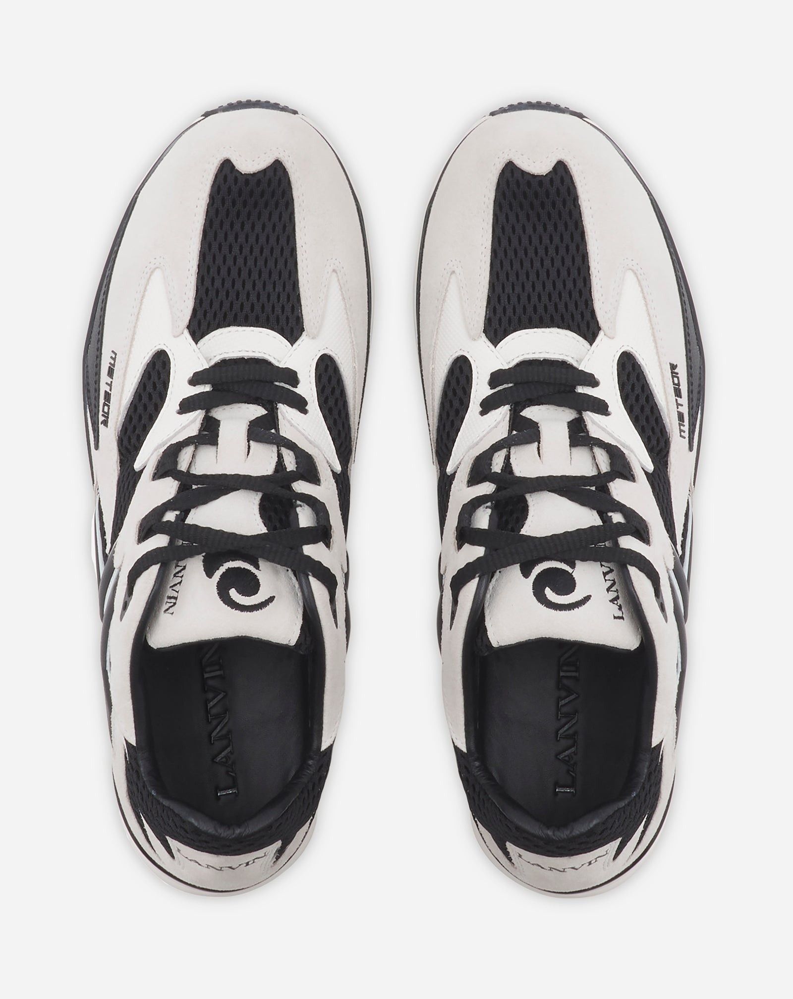 Lanvin o1w1db10226 Meteor Sneakers in Mesh And Suede Size US 13 / EU 46 - 3 Thumbnail