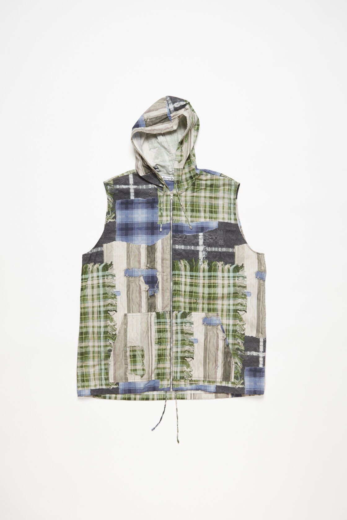 Acne Studios NWOT $500 - 46/S - Green Print Hooded Vest - Trompe L'oeil Size US S / EU 44-46 / 1 - 3 Thumbnail