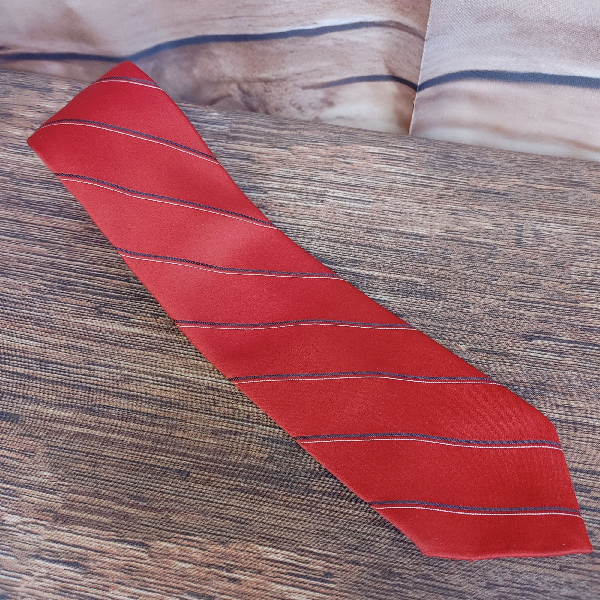 Other Carl Michaels For Stern's Men's Red Blue Stripped Silk Neck Size ONE SIZE - 1 Thumbnail