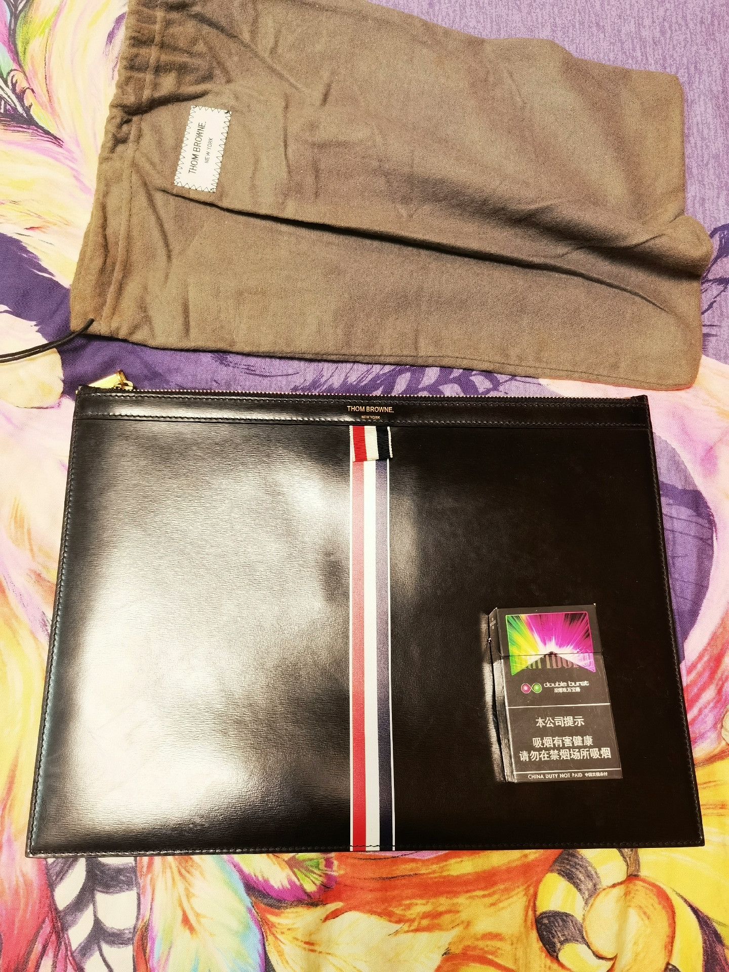 Thom Browne Thom Browne Tri-Color Stripe Envelope Clutch Size ONE SIZE - 1 Thumbnail