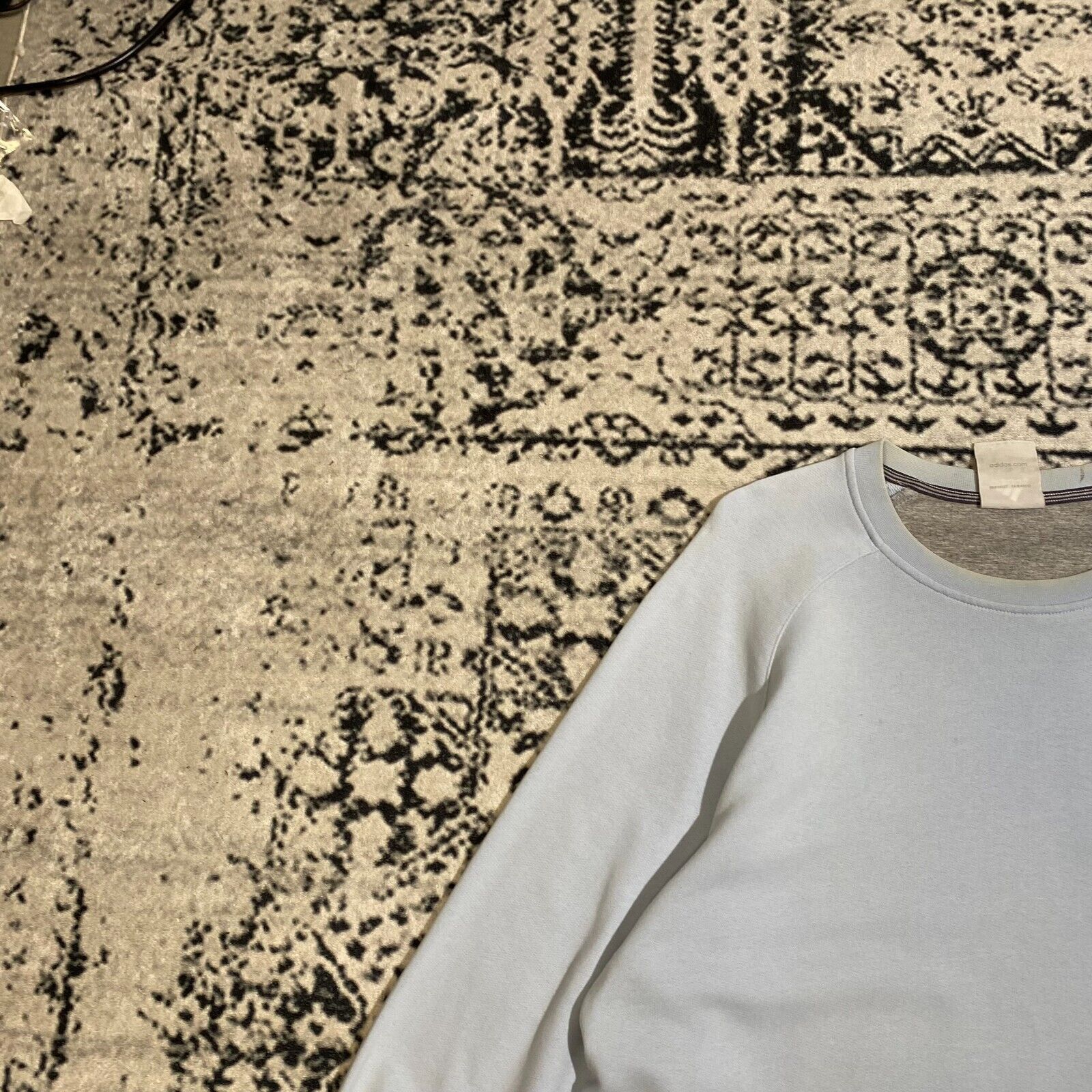 Adidas × Vintage Adidas Baby Blue Cotton Crewneck Size L 90s Faded Washed Size US L / EU 52-54 / 3 - 6 Thumbnail