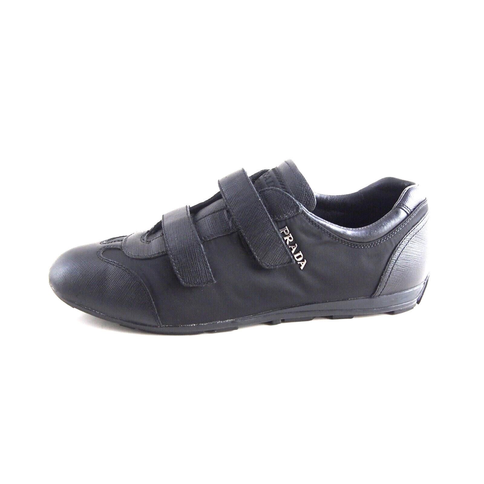 Prada Prada Sneakers Black Saffiano Leather Nylon EU 37 US 7 Size US 7 / IT 37 - 1 Thumbnail