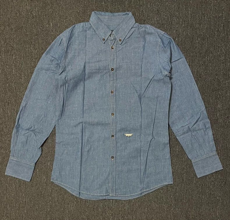 Dsquared2 DSquared2 Blue Denim Long Sleeve Shirt-yf Size US M / EU 48-50 / 2 - 1 Thumbnail