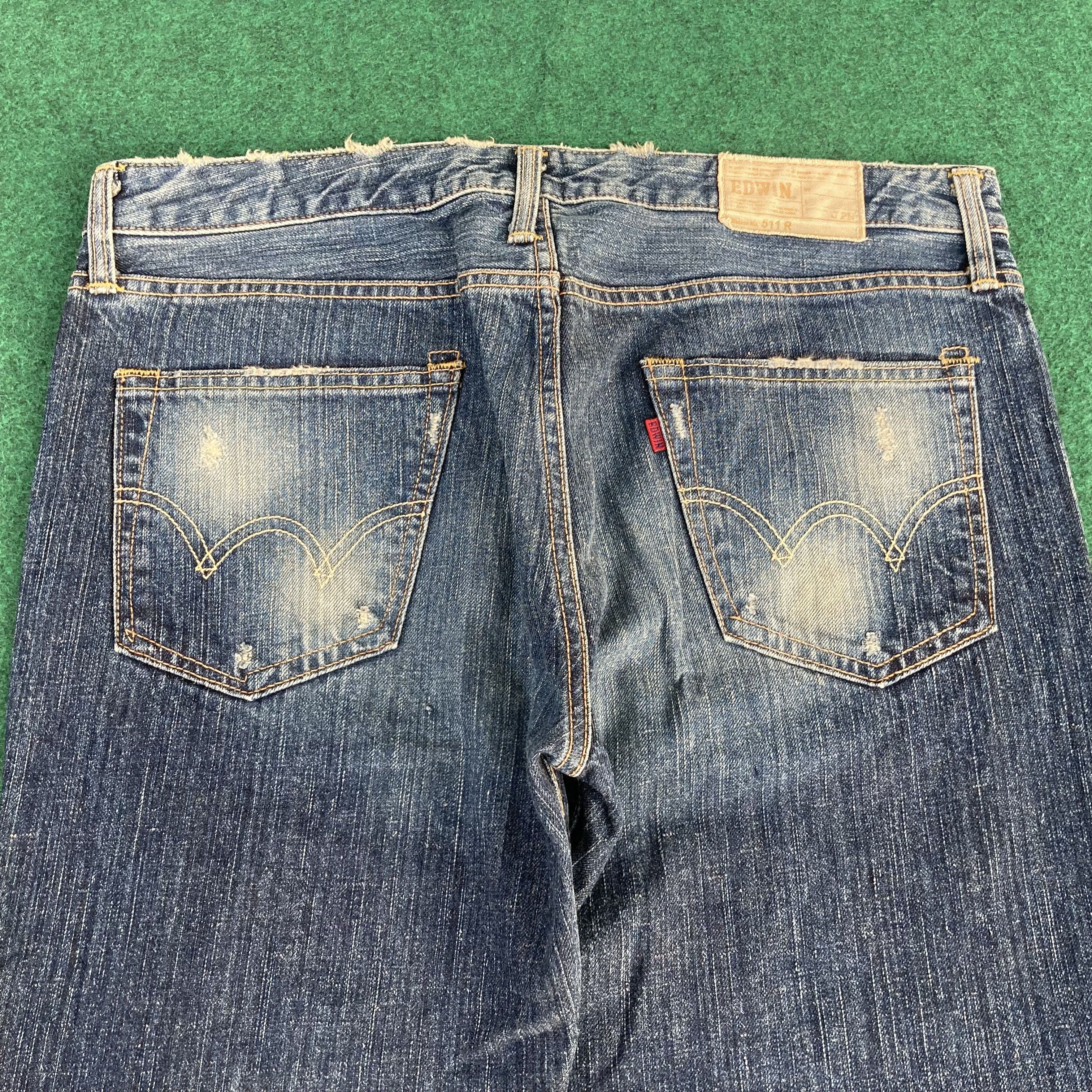 Edwin × Japanese Brand × Vintage Vtg Edwin 511R Faded Flared Denim Bootcut Jeans Size US 35 - 10 Thumbnail