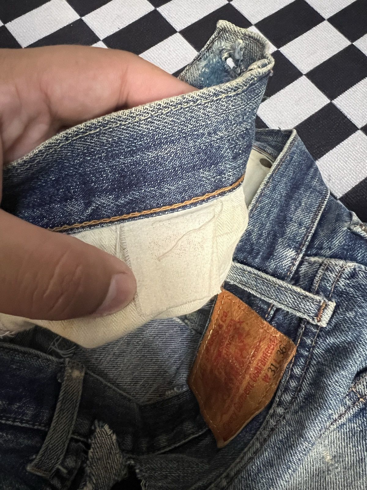 Levi's × Vintage Vintage Big E 90s Distressed Jeans Repro Japan Size US 30 / EU 46 - 4 Thumbnail