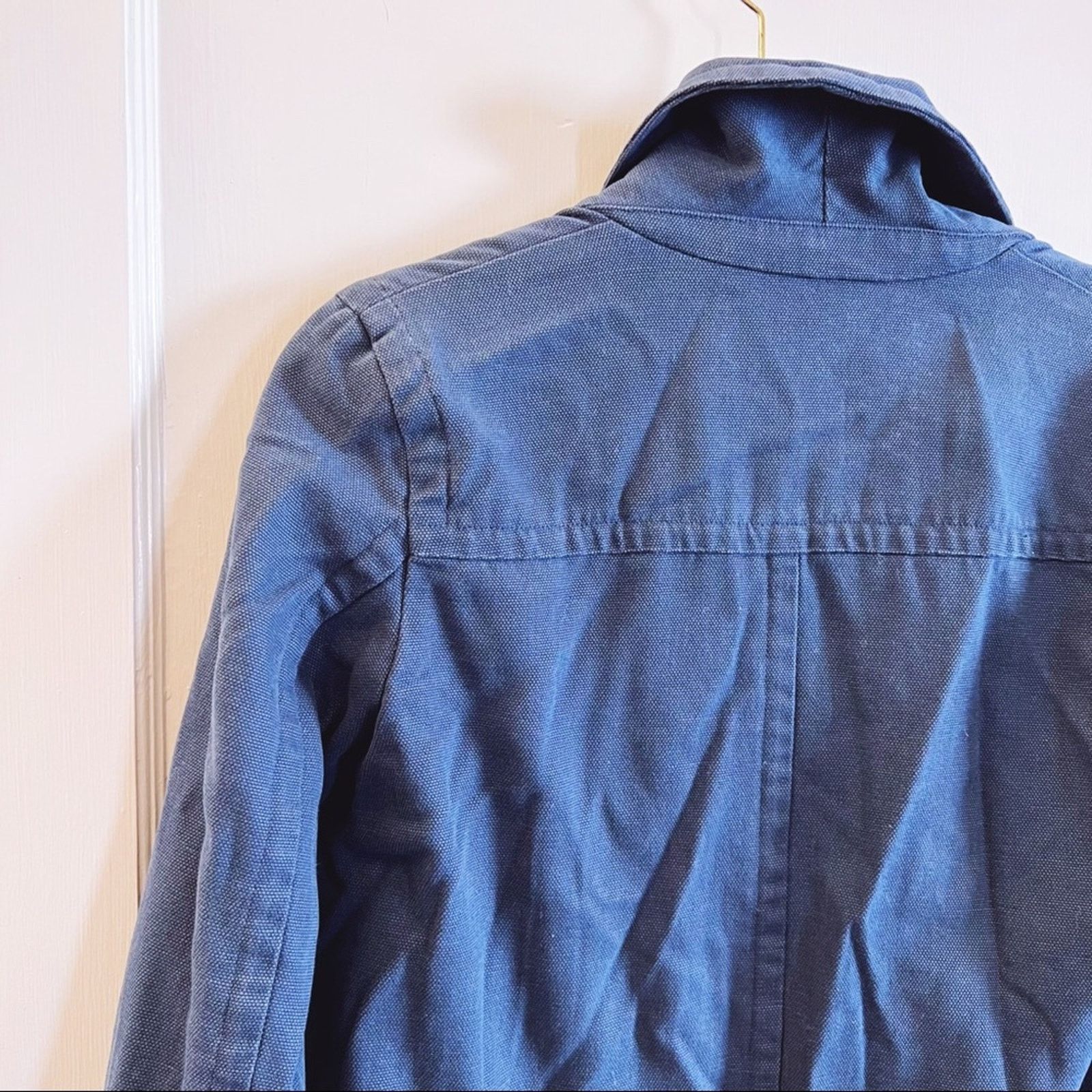 Lacoste Blue Cotton Double-Breasted Blazer