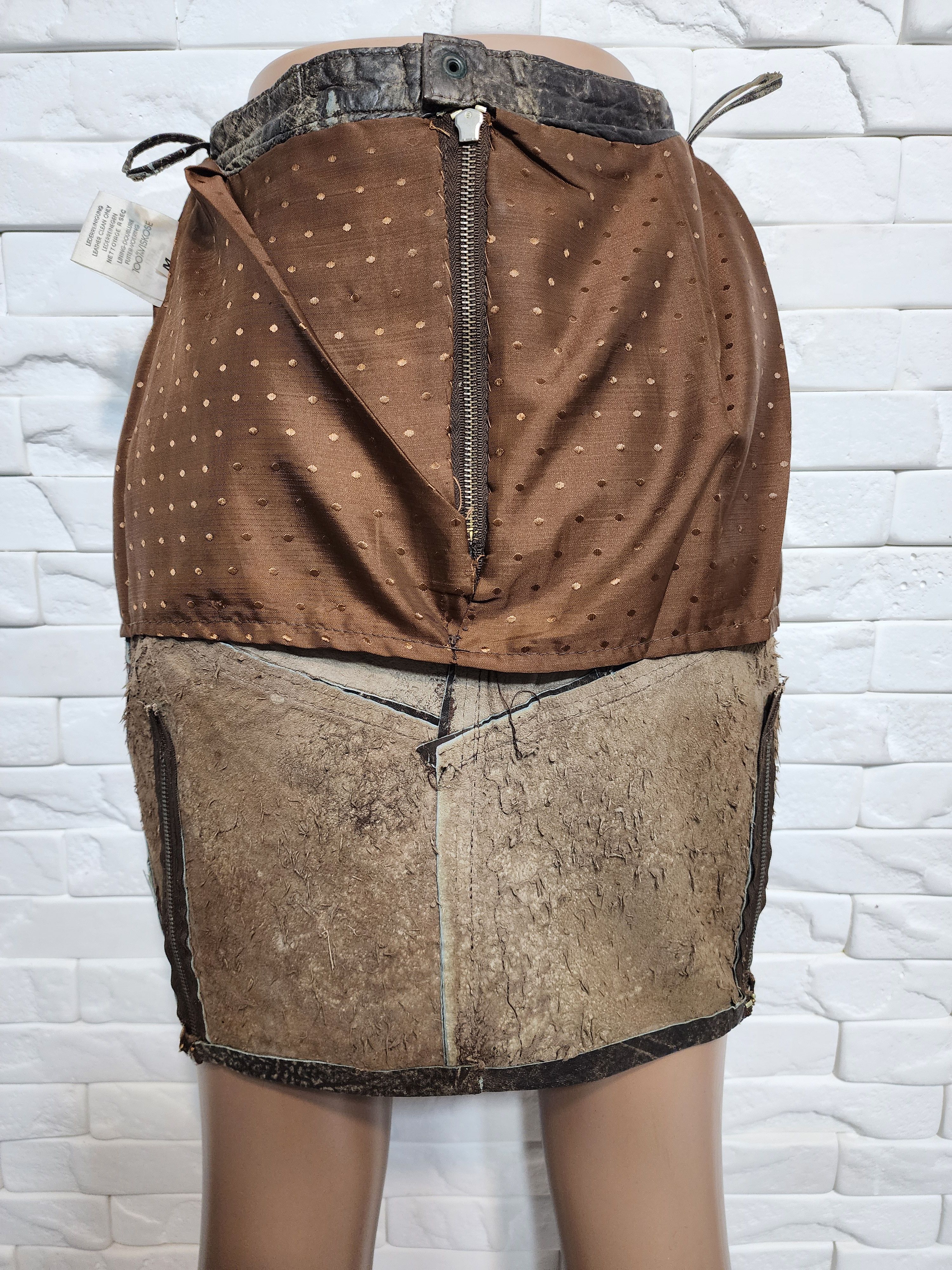 Other Brown Leather Skirt Size 26" / US 2 / IT 38 - 9 Thumbnail
