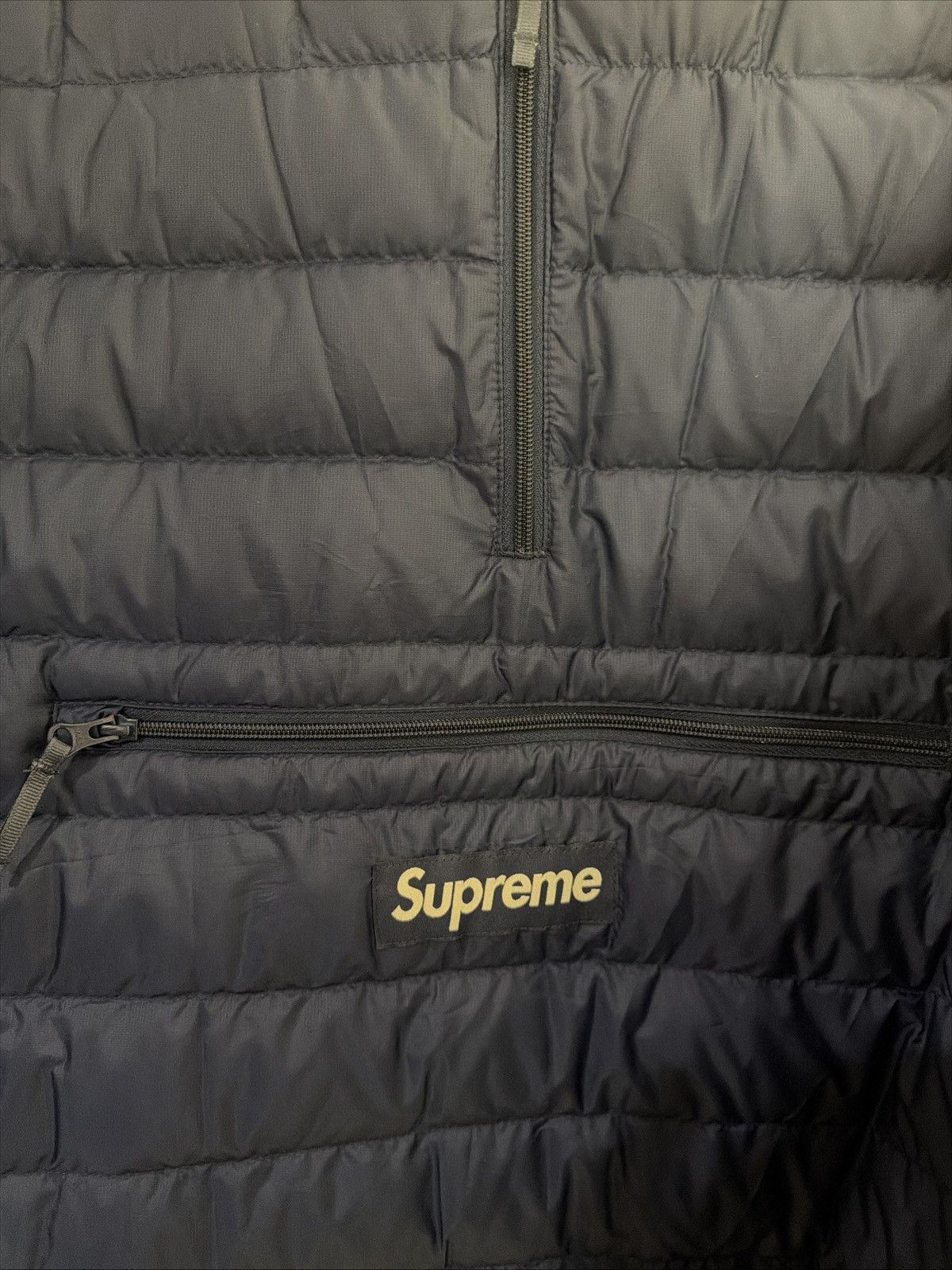 Supreme Micro Down Half Zip Hooded black