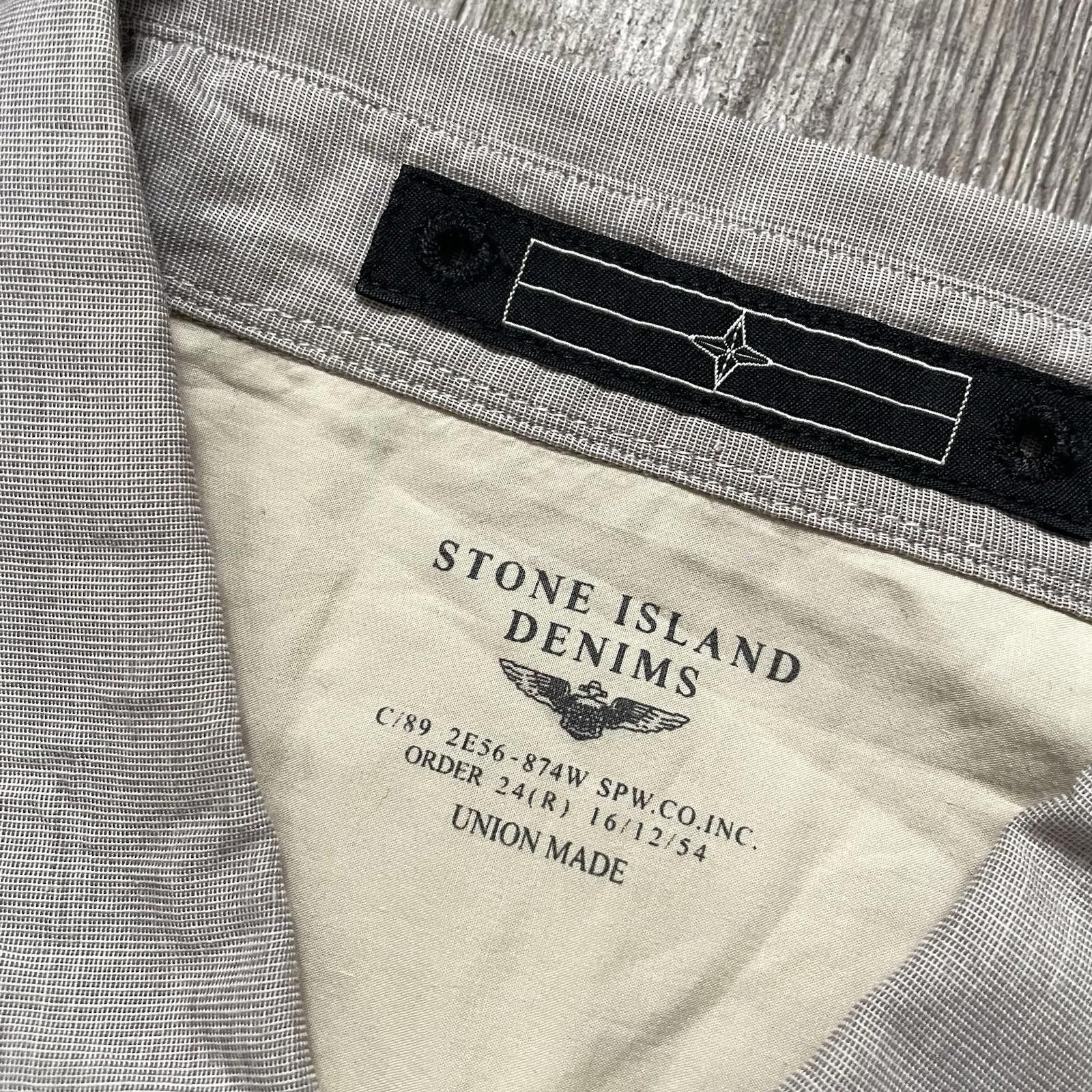 Vintage STONE ISLAND Denims Shirt Short Sleeve Button Up M