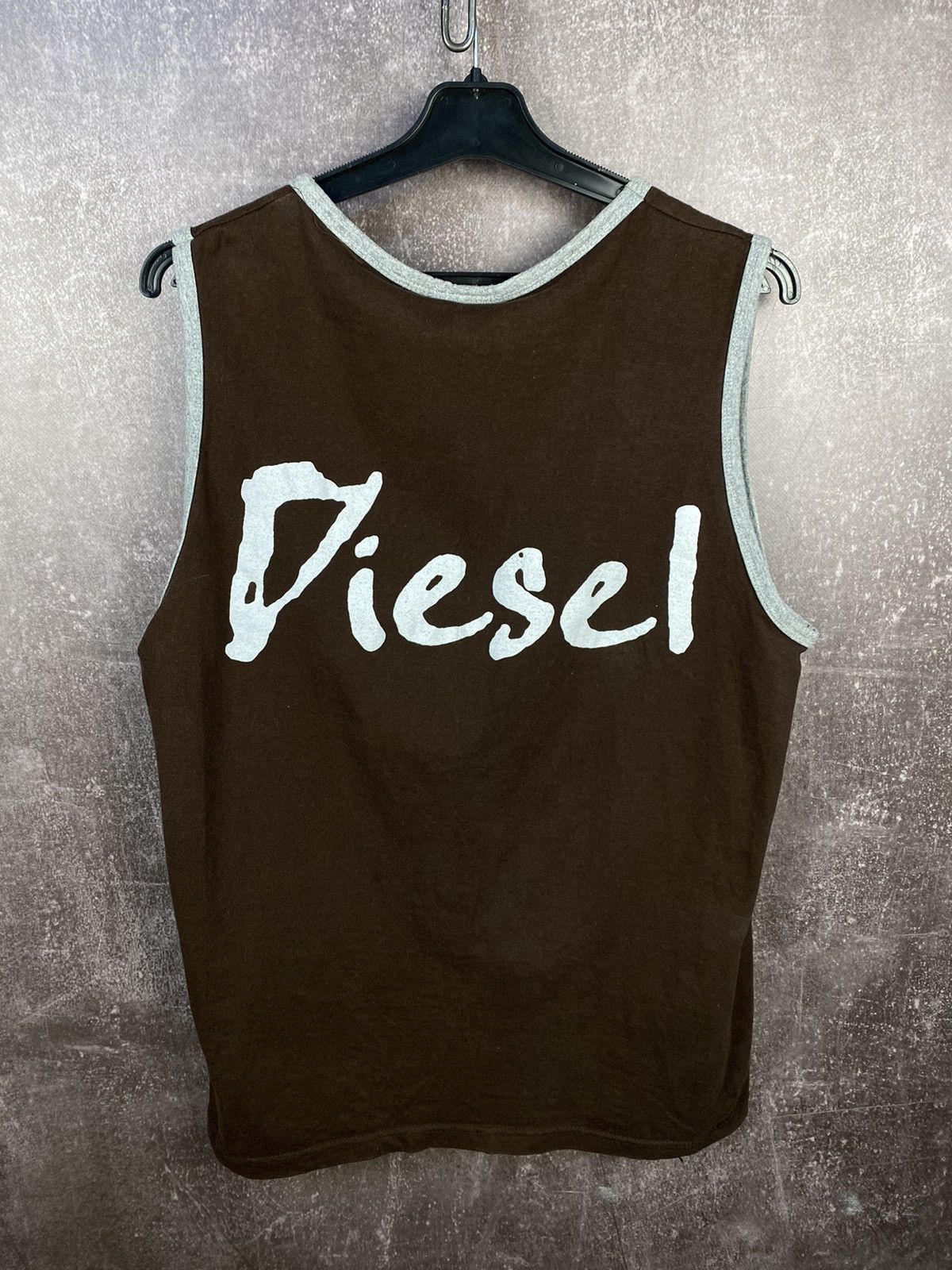 Diesel × Vintage CRAZY Y2K VINTAGE DIESEL BIG LOGO TANK TOP RARE Size US L / EU 52-54 / 3 - 2 Thumbnail