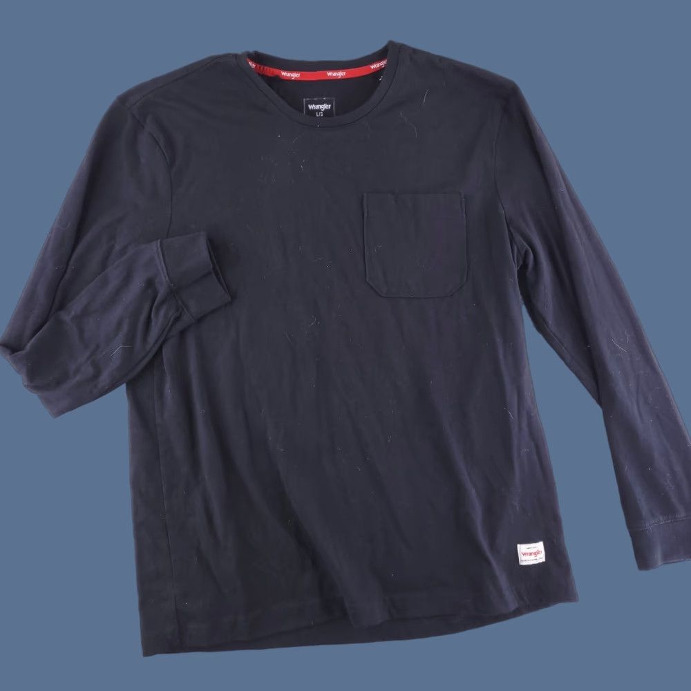 Wrangler Wrangler Shirt Mens Large Long Sleeve Black Workwear Casual Size US L / EU 52-54 / 3 - 1 Thumbnail