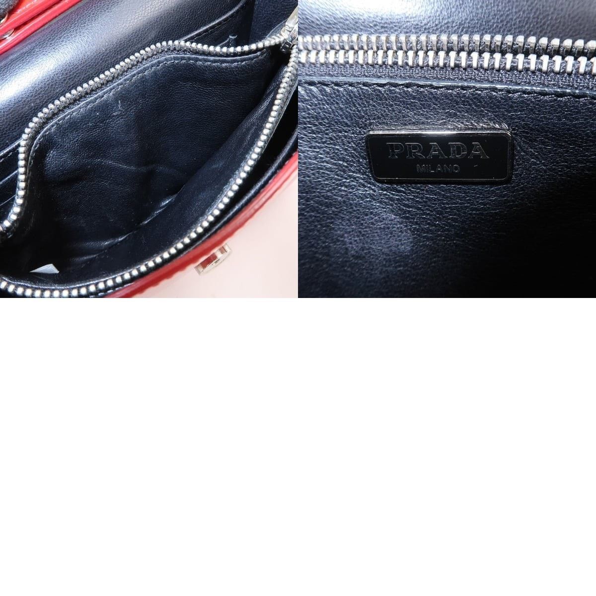 Prada Prada Saffiano Mini Shoulder Bag Red Size ONE SIZE - 8 Thumbnail