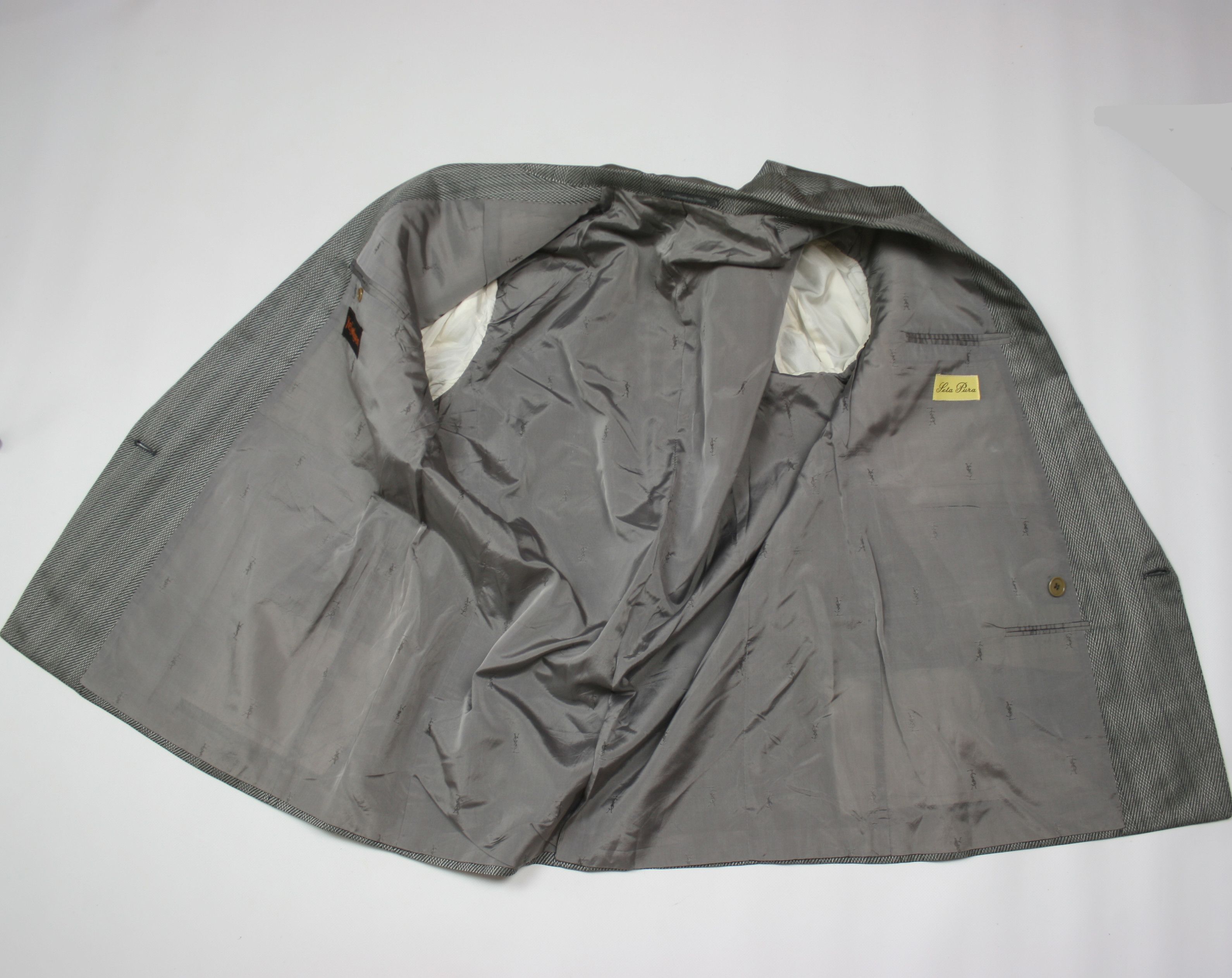 Yves Saint Laurent 90S Double Breasted Silk Blazer Vintage Size US L / EU 52-54 / 3 - 9 Thumbnail