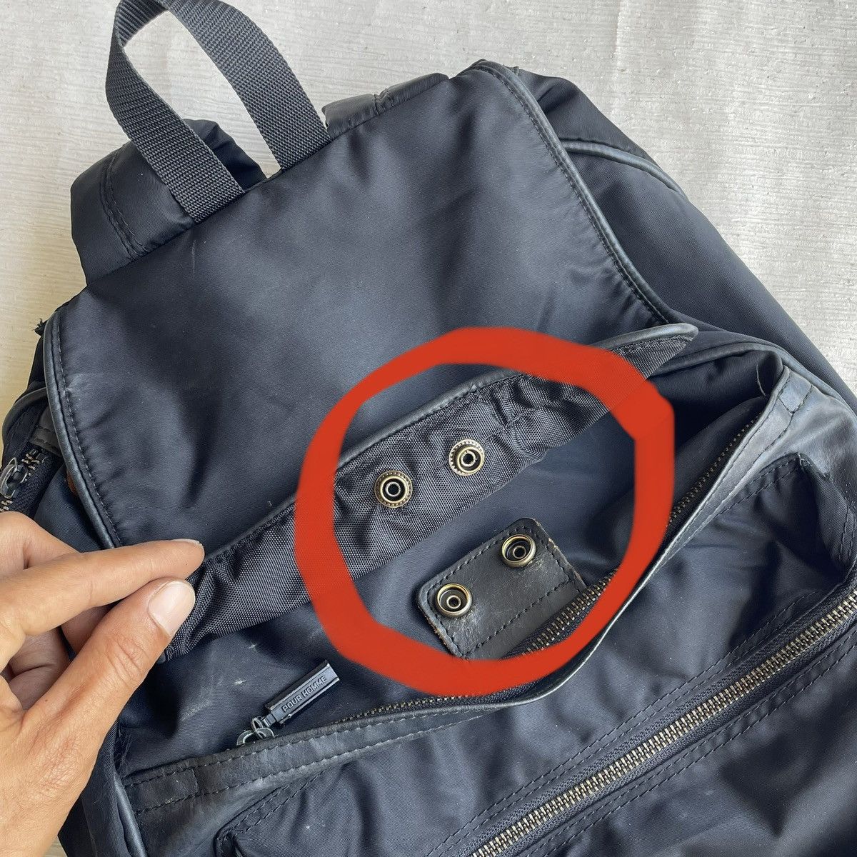 Y's × Yohji Yamamoto × Yves Saint Laurent Pour Homme Y'saccs Black Nylon Backpack Size ONE SIZE - 18 Thumbnail