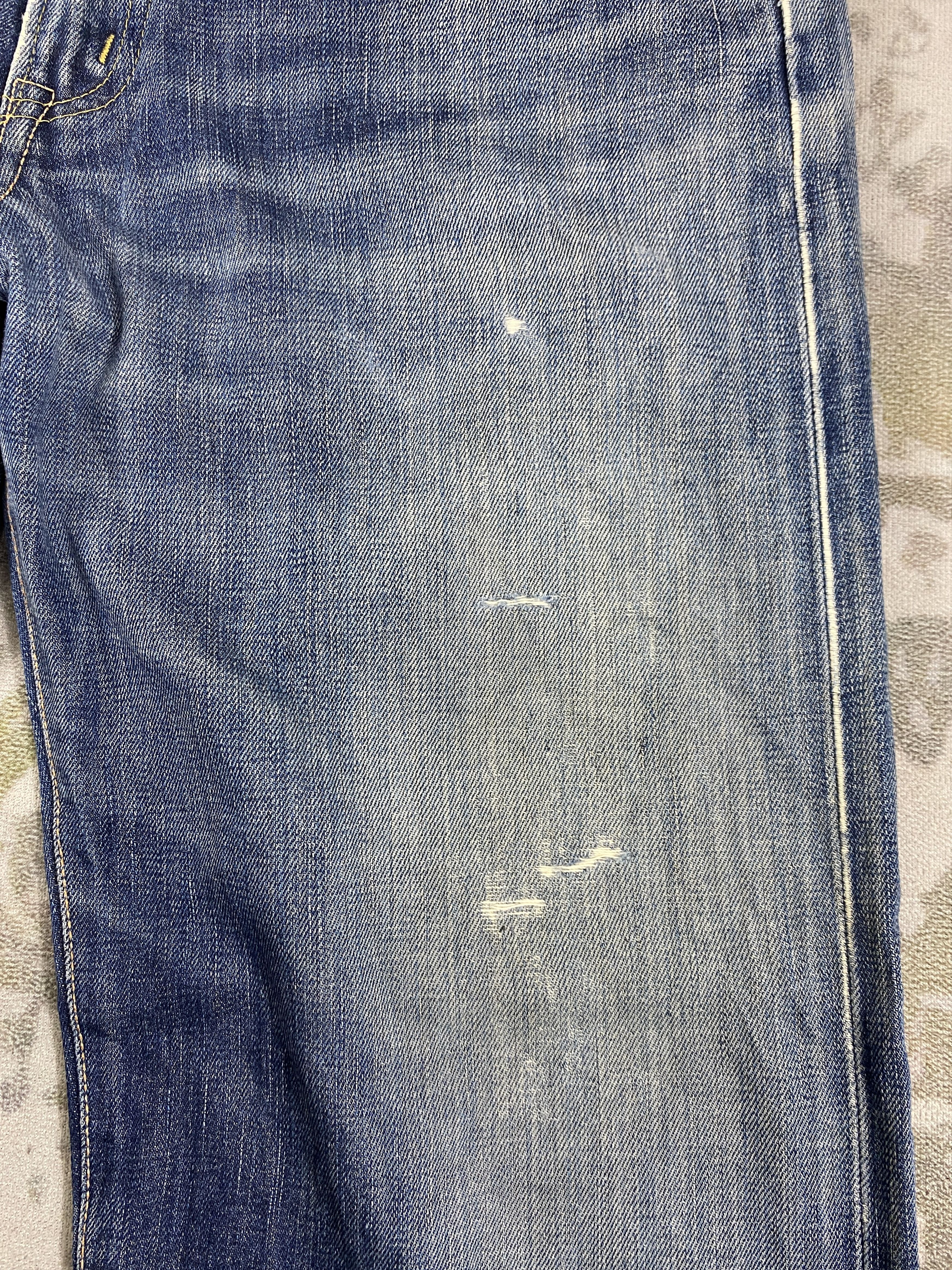 Edwin EDWIN 505ZX SELVEDGE FADED DISTRESSED DENIM 32x29- JN3865 Size US 32 / EU 48 - 13 Thumbnail