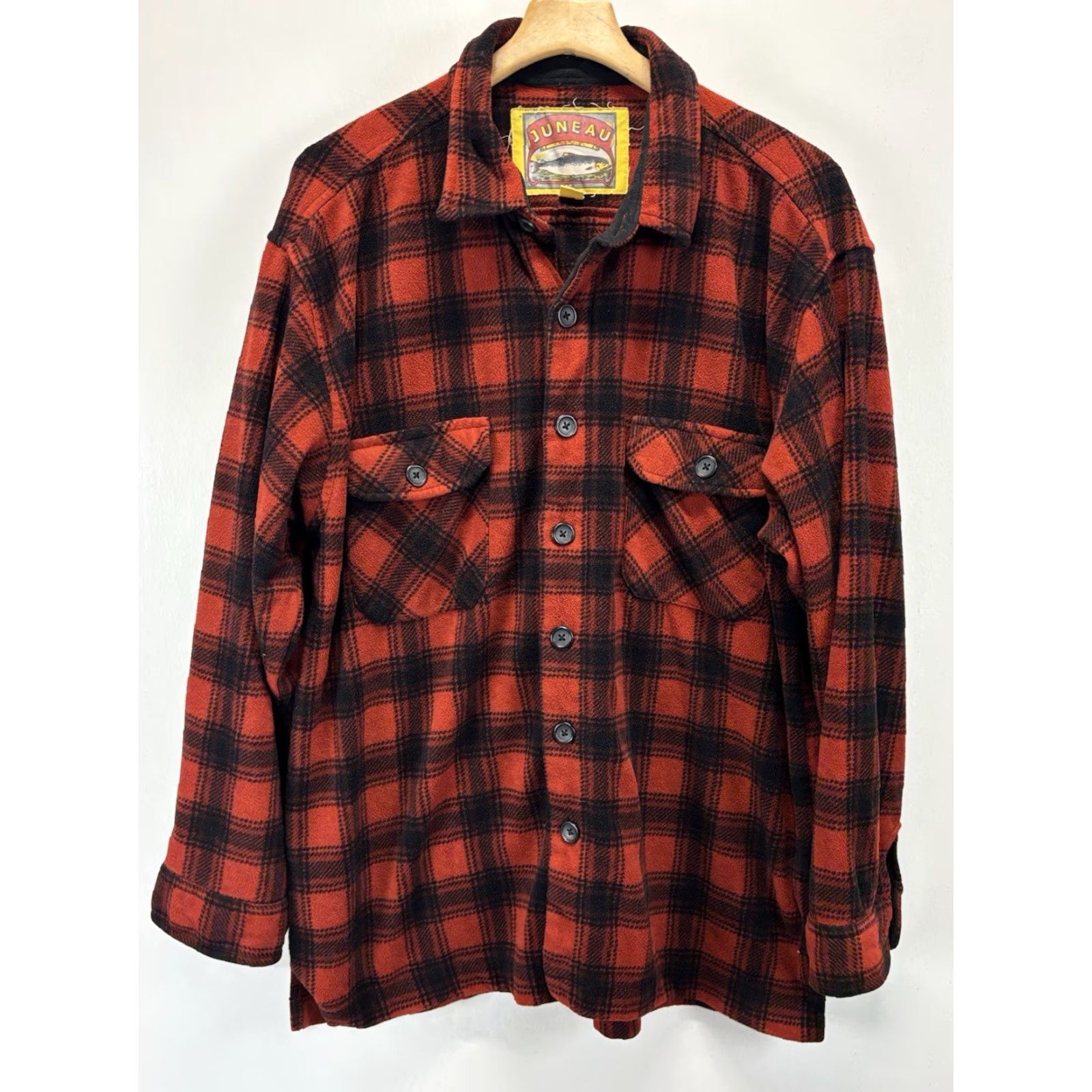 Vintage VINTAGE Juneau Men’s Heavy Fleece Flannel Button Shirt XXL Long Sleeve Buffalo Plaid Red Size US XXL / EU 58 / 5 - 2 Thumbnail